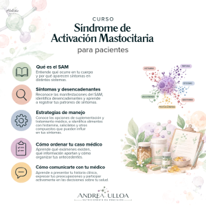 CURSO: Síndrome de Activación Mastocitaria/ Para pacientes